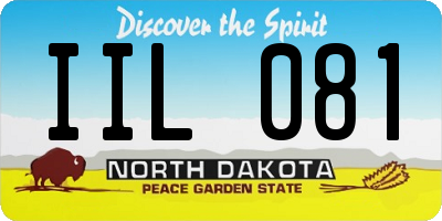 ND license plate IIL081