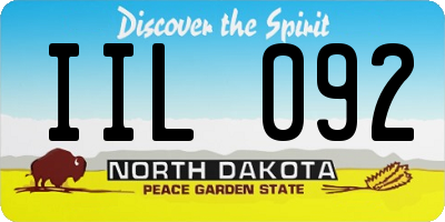 ND license plate IIL092