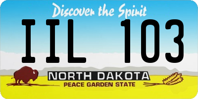 ND license plate IIL103