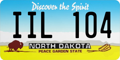 ND license plate IIL104