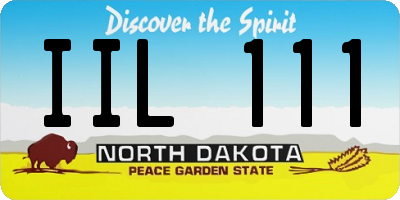 ND license plate IIL111