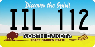 ND license plate IIL112