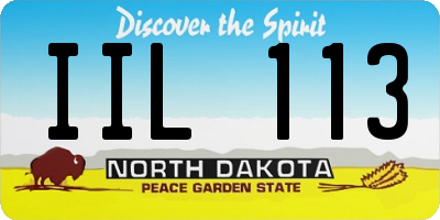 ND license plate IIL113