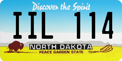 ND license plate IIL114