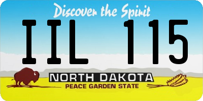 ND license plate IIL115