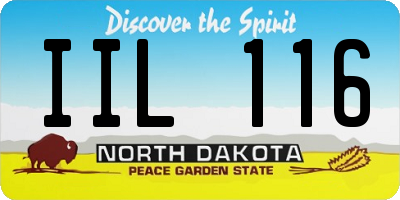 ND license plate IIL116