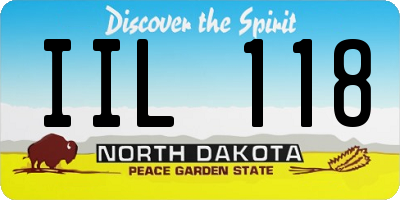 ND license plate IIL118