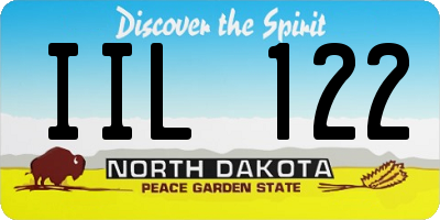 ND license plate IIL122