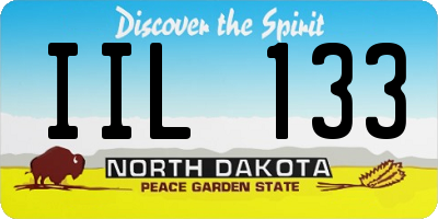 ND license plate IIL133