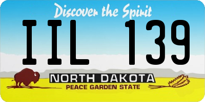 ND license plate IIL139