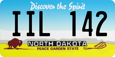 ND license plate IIL142