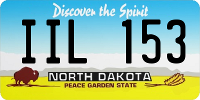 ND license plate IIL153