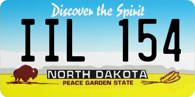 ND license plate IIL154