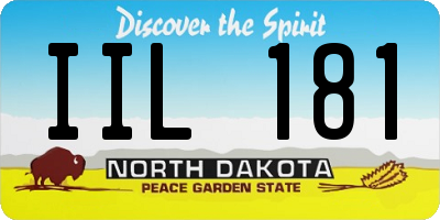 ND license plate IIL181
