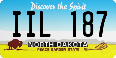 ND license plate IIL187