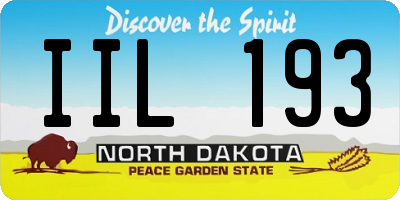ND license plate IIL193