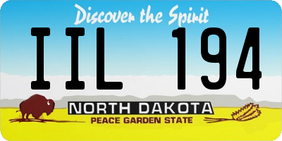 ND license plate IIL194