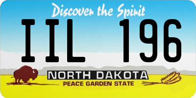 ND license plate IIL196