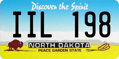 ND license plate IIL198