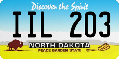 ND license plate IIL203