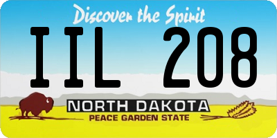 ND license plate IIL208