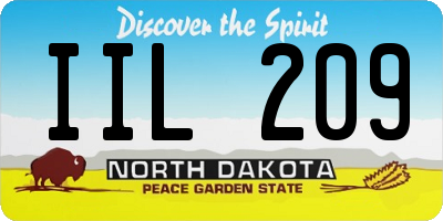 ND license plate IIL209