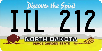 ND license plate IIL212