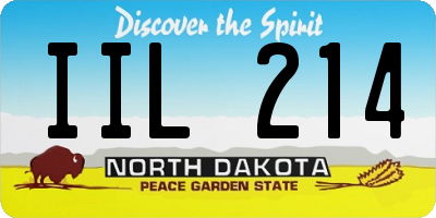 ND license plate IIL214