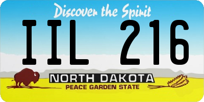 ND license plate IIL216
