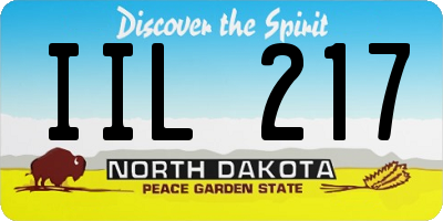 ND license plate IIL217