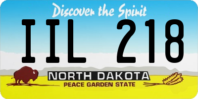 ND license plate IIL218