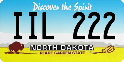 ND license plate IIL222