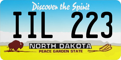 ND license plate IIL223