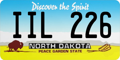 ND license plate IIL226