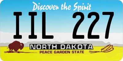 ND license plate IIL227