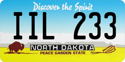 ND license plate IIL233