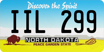 ND license plate IIL299