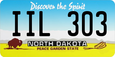 ND license plate IIL303