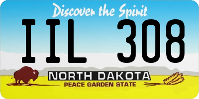 ND license plate IIL308