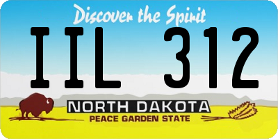 ND license plate IIL312
