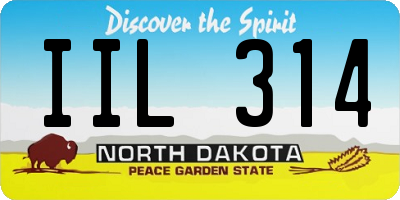 ND license plate IIL314