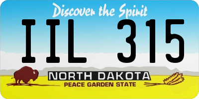 ND license plate IIL315
