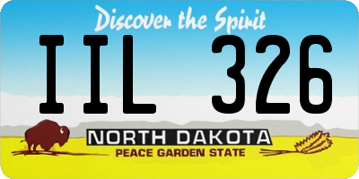 ND license plate IIL326