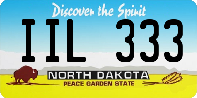 ND license plate IIL333