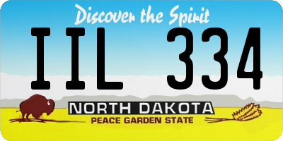 ND license plate IIL334