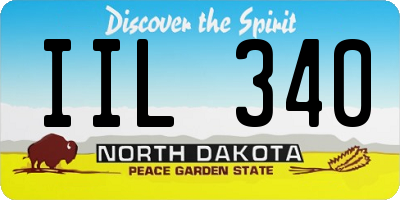 ND license plate IIL340