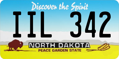 ND license plate IIL342