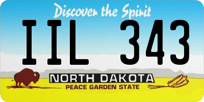 ND license plate IIL343