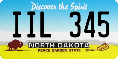 ND license plate IIL345
