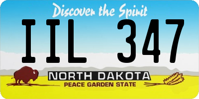ND license plate IIL347